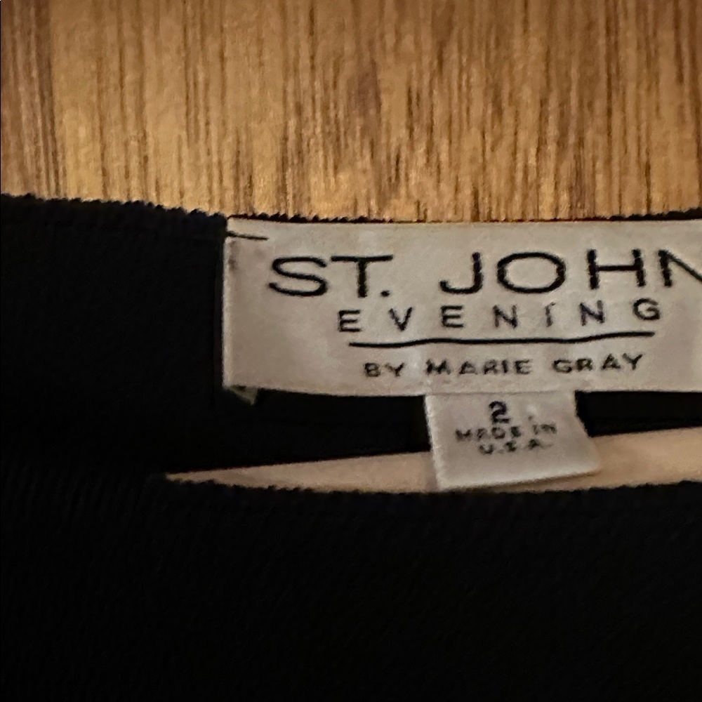 St. John Evening Rinestone Embellished Santana Knit Pullover Top - Picture 2 of 3
